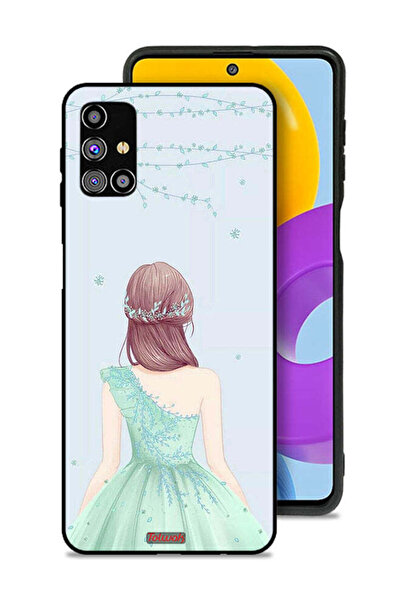 Tolwak غطاء حماية لهاتف سامسونج جالاكسي M31s - فتاة لطيفة ترتدي فستانًا زهريًا
