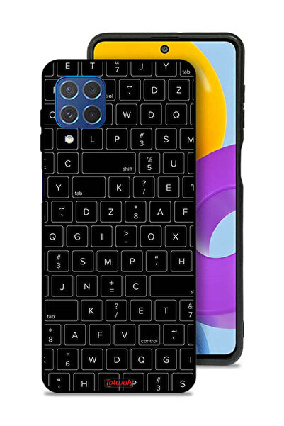 Tolwak غطاء حماية لهاتف Samsung Galaxy F62 بنمط مفاتيح لوحة المفاتيح العشوائية