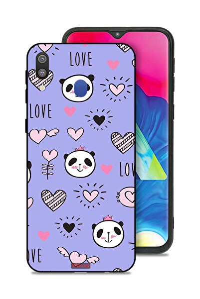 Tolwak Samsung Galaxy M20 Protective Case Cover Love And Panda Doodle