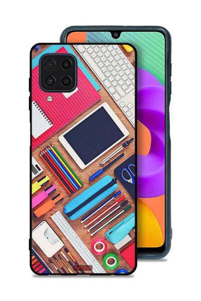 Tolwak Samsung Galaxy M22 Protective Case Cover Girl Hobby Desk