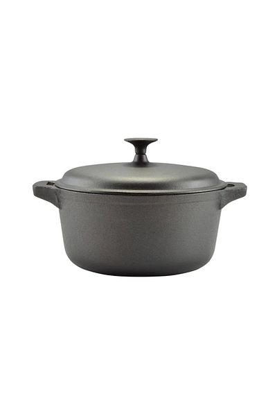 Perfect Home Cast iron pot with lid 34 cm, 10L – Perfect Home 15533, perfect for soups, canning or oven