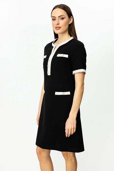 Ekol Pearl Mini Size Dress Black-5006