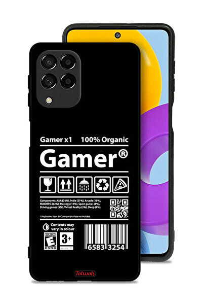 Tolwak Samsung Galaxy M53 Protective Case Cover Gamer Sticker