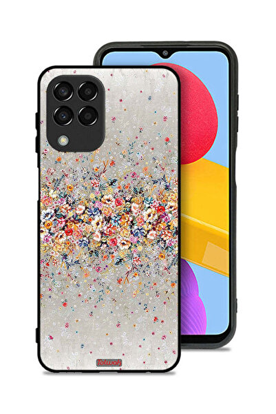 Tolwak غطاء حماية لهاتف سامسونج جالاكسي M33 بتصميم زهور صغيرة وفن تجريدي