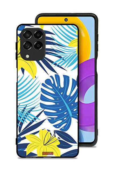 Tolwak غطاء حماية لهاتف سامسونج جالاكسي M53 برسومات ريش وزهور