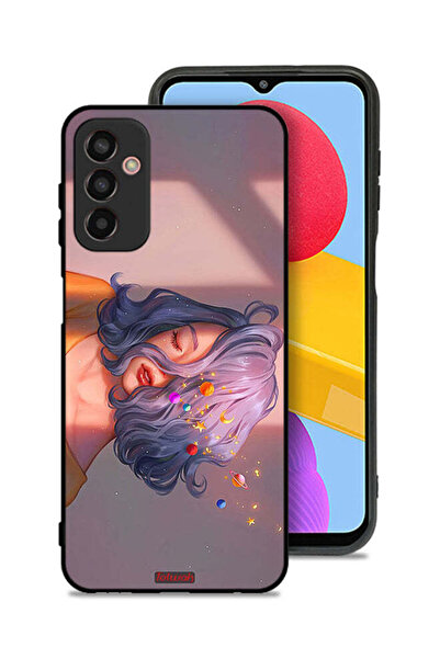Tolwak غطاء حماية لهاتف سامسونج جالكسي M23 بتصميم فتاة وفن الفضاء