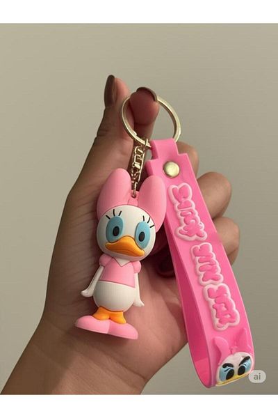 EFAYNU Cute Keychain – Bag & Key Accessory |   Pink Silicone Figure 3D