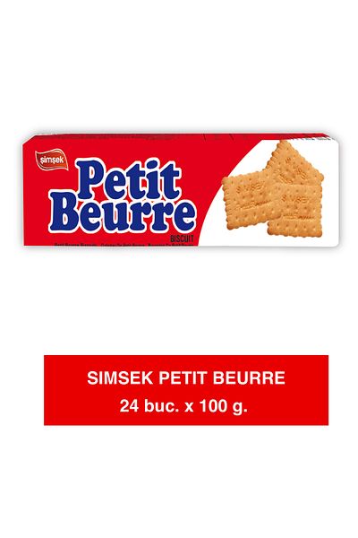 ŞİMŞEK PETIT BEURE – Biscuiți Clasici Simpli – 100g x 24 | Gustare Tradițională și Crocantă