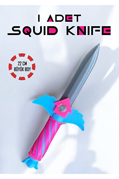 GiginGo Squid Game 3 Saklambaç Oyun Seti - Squid Knife - Squid Key - Squid Red Ball - Squid Blue Ball