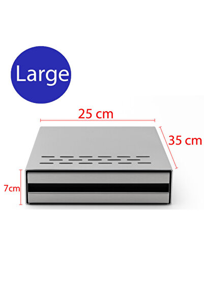 VODİNOX Kahve Çekmecesi Posa Atık Tablası Knock Box ( 25 X 35 X 7 Cm) Large I...