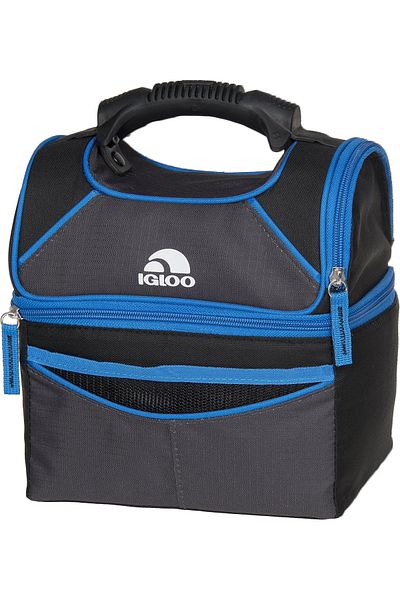 IGLOO 9-Can Zipper Closure Playmate Gripper Polyester Lunch Bag Cooler Assorted Color