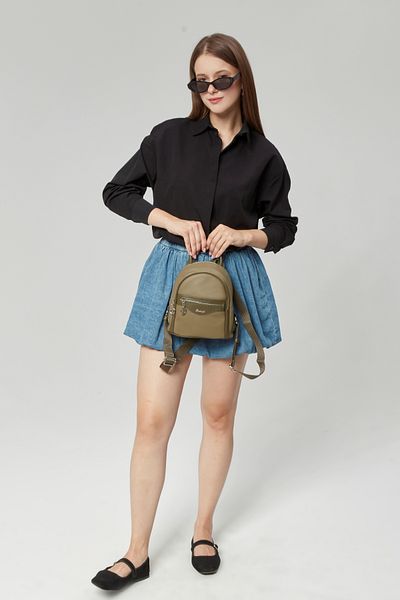 morpelikan Women's Khaki Four Compartment Backpack