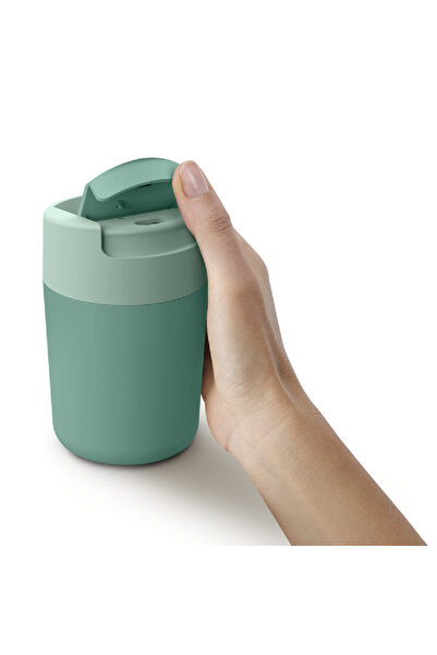 Joseph Joseph BPA-Free Leak-Proof Sipp Travel Mug with Flip Top Cap Green 340ml