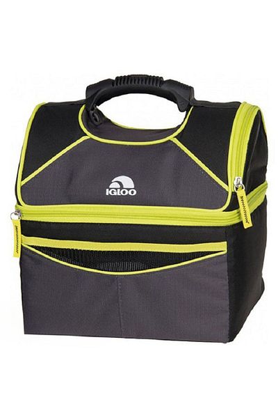 IGLOO 9-Can Zipper Closure Playmate Gripper Polyester Lunch Bag Cooler Assorted Color