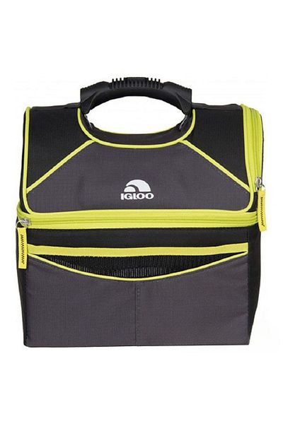 IGLOO 9-Can Zipper Closure Playmate Gripper Polyester Lunch Bag Cooler Assorted Color