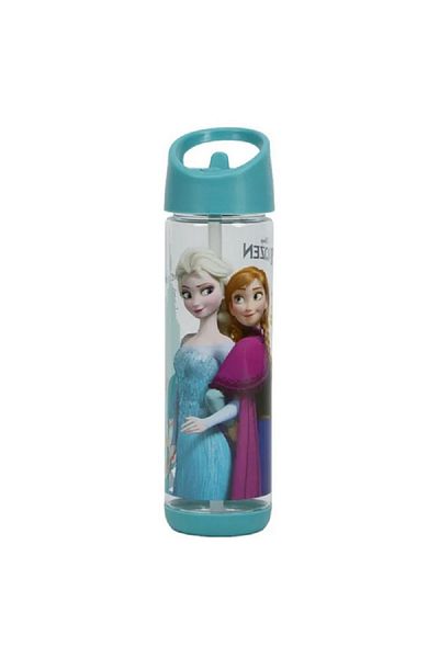 SUNCE Disney Frozen Plastic Water Bottle with Straw Multicolor 500ml