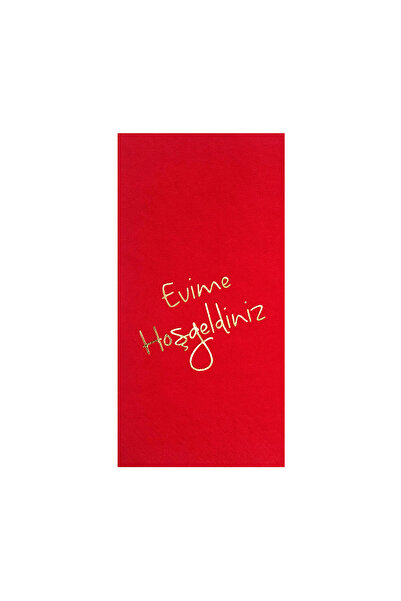 Story رقائق ذهبية مقاس 33 × 33 سم مرحبًا بكم في منديل ورق ملون باللون الأحمر ...