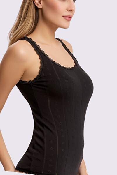 vory Women's Thick Strap Colorful Jacquard Undershirt T-Shirt Vr.L20.24.124.Y01