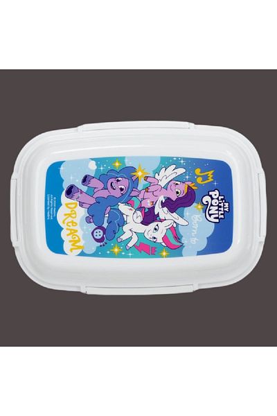 SUNCE My Little Pony 4-Clip Closure Lunch Box Purple and White