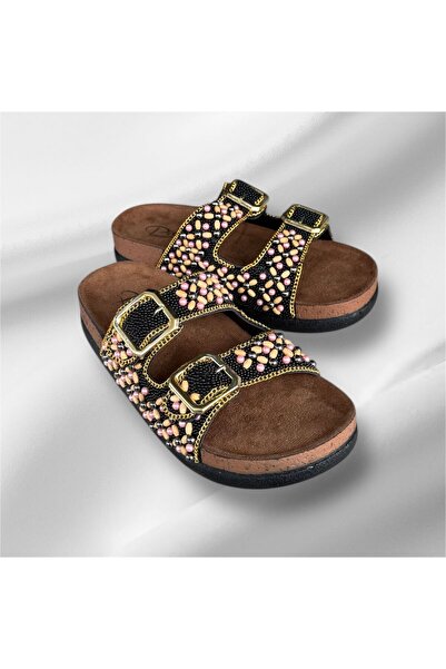 Pienn Papuci de vară pentru femei cu detaliu de mărgele – model confortabil cu toc