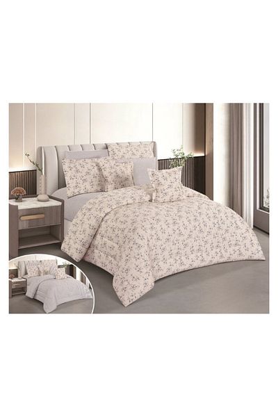 smart home Double-sided comforter set, 8-piece comforter with comfortable inner filling, 8-piece double comforter fits two people's beds