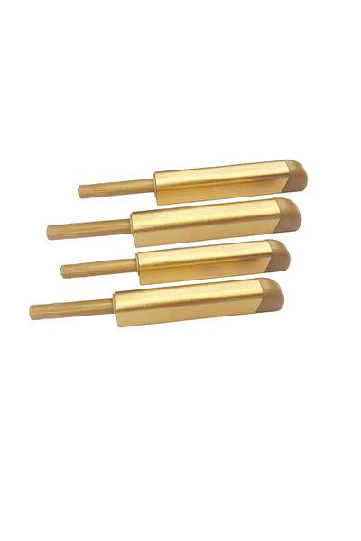 OEM Set of 4 Qiani cabinet latches, total dimensions 12.2 x 1.6 cm, metal, gold