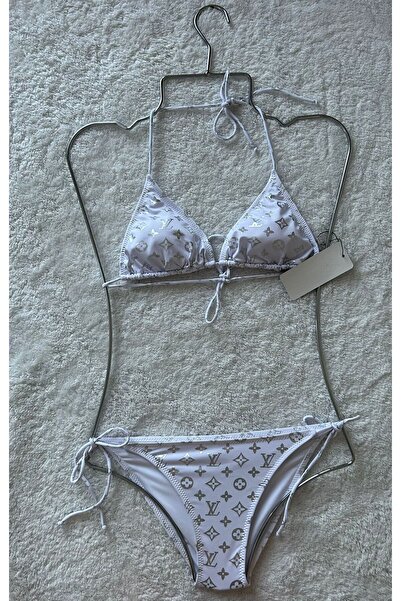 Pink Cadillac Bikini takımı parlak dokulu şekilli