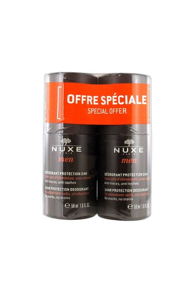 Nuxe Men's Deodorant Men 24h Nuxe Duo Pack 2x50ml, Roll-On, 50 ml + 50 ml