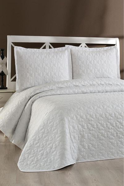 Çeyiz Diyarı Lena Quilted Double Bedspread 230X240 Cream