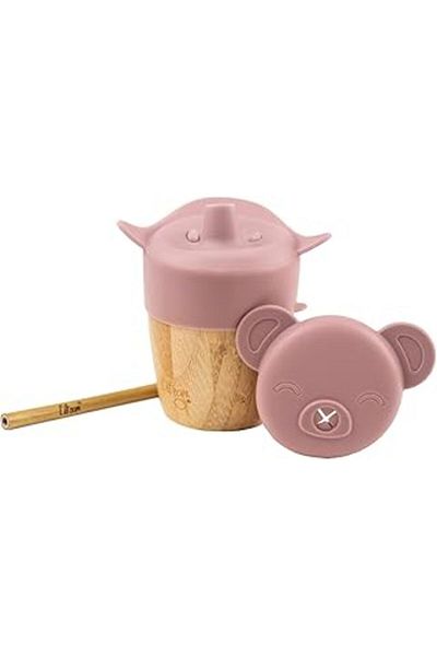 Karachil Citro Citro 2 in 1 Orgaik Bamboo Drinking Cup with Lid and Straw - Pik 1073643