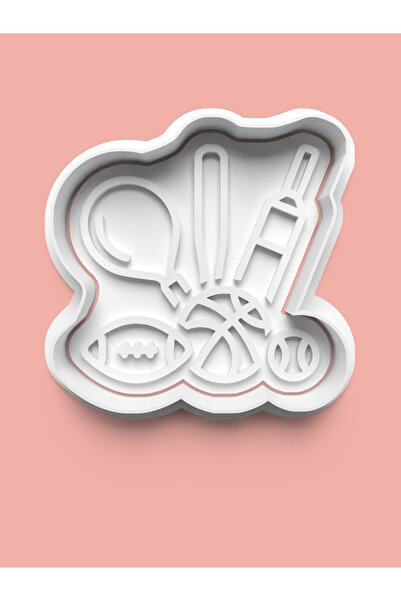 AKTASTORE قالب بسكويت ذو طابع رياضي وقالب عجينة السكر