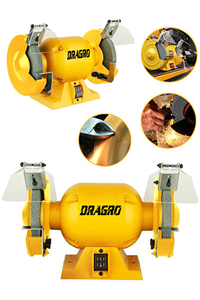 Dragro 200 mm Turbo 4200 Watt Çark Motoru Zımpara Balta Bıçak Bileme Makinesi...