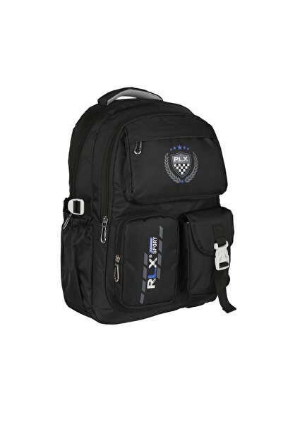 FATELLA Relaxion Black Middle School High School Waterproof Backpack 2058
