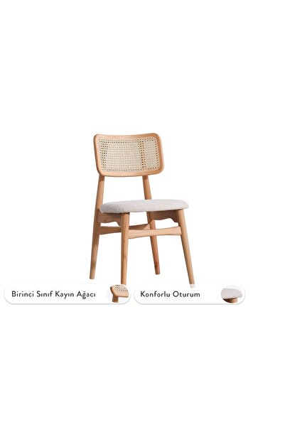 Vivense VERA SANDALYE, NATURAL, KREM