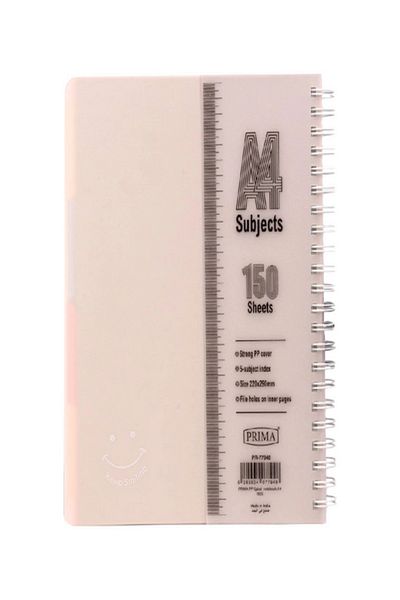 Prima 150-Sheets Soft Bound Cover Geometry A4 Spiral Notebook