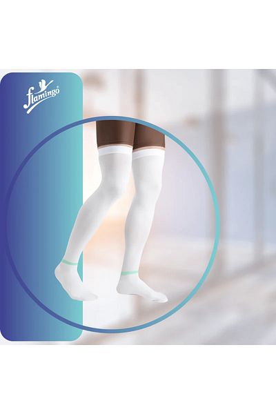 Flamingo Anti-Embolism Stockings -Above Knee Stockings Large (L)