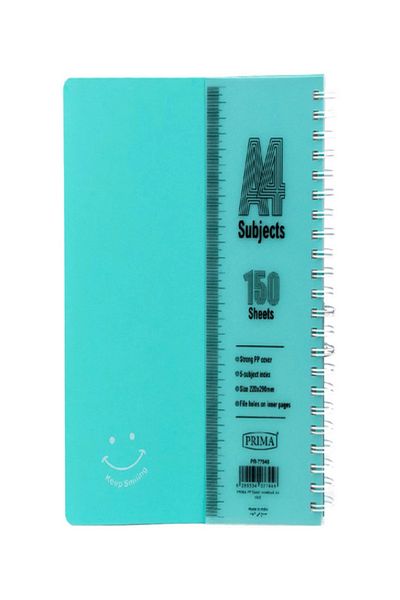 Prima 150-Sheets Soft Bound Cover Geometry A4 Spiral Notebook