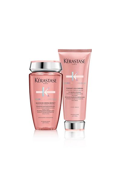 Kerastase Chroma Absolu Shampoo (Bain Rich Chroma Respect) & Conditioner Package