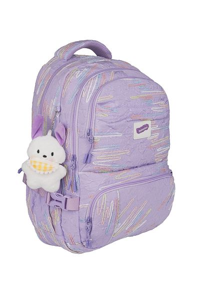 RKY SERENITY Relaxion 7 Compartment Backpack, 2 Compartment Thermal Lunch Box, Pen Holder, Plush Accessory School Set