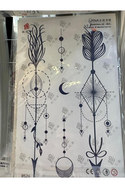 Arescollection 1 AY KALICI KOL BACAK GÖĞÜS BEL TATTOO DÖVME