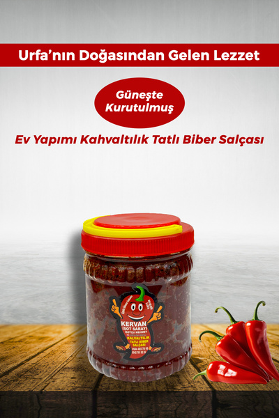 KERVAN İSOT SARAYI Kahvaltılık Ev Yapımı Tatlı Biber Salçası 1 KG