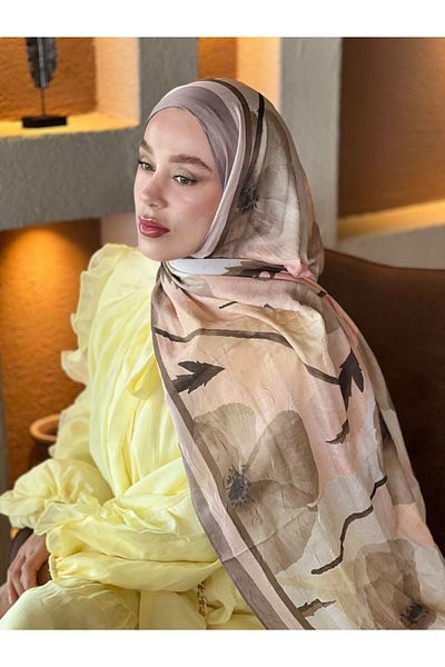 Modakaşmir Ferret Pattern Bamboo Shawl