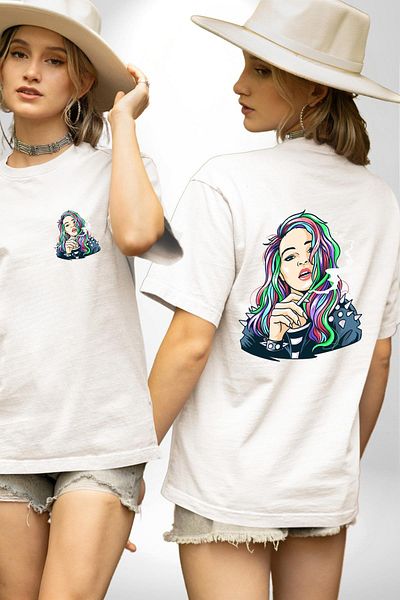 Angemiel Wash the Bans, Catch the Colors! White Oversize Women's Men's Front and Back Printed T-Shirt