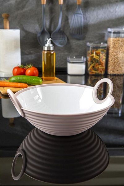 HOBBY LİFE Salad Bowl-2800 ml & 27,3 X 30 X 12,5 Cm/ Pink-1 Piece