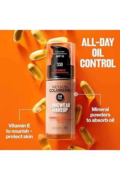 Revlon ColorStay 24HRS LongWear Makeup Liquid Foundation For Combination/oily Skin - SPF 15 Medium Beige