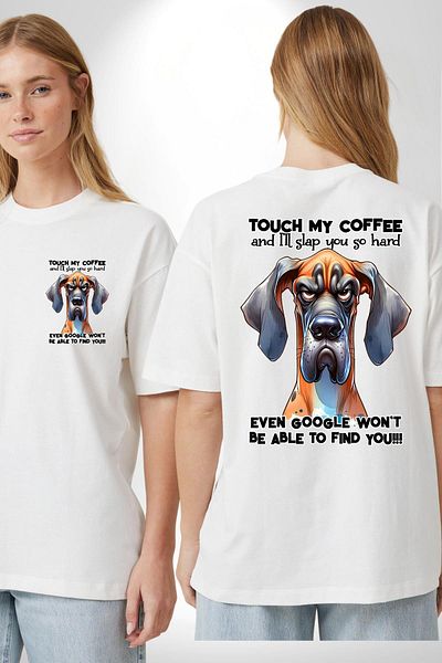 Angemiel Google Can'T Even Find My Coffee Mixer! White Oversize Women's Men's Front and Back Printed T-Shirt