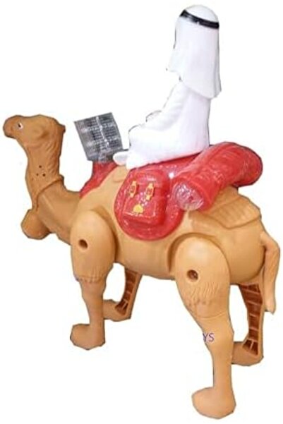 Toybox Battery Operated Walking Desert Camel Toy With Lights and Music for Kids