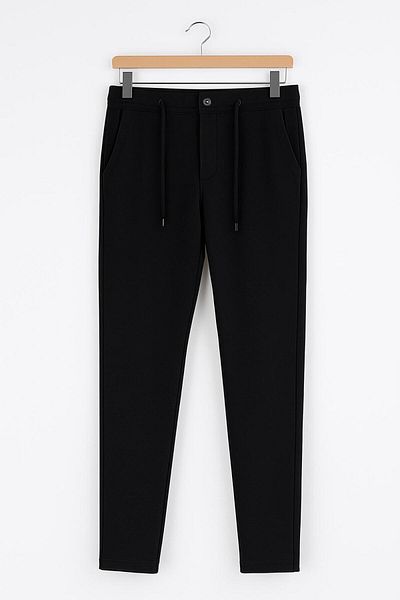 LC Waikiki 100% Cotton Slim Fit Men's Trousers with Lace-Up Leg Detail