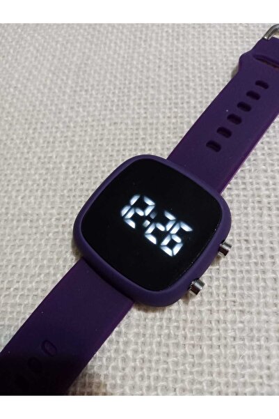 Brality MOR Kasa MOR Silikon Kordonlu Dijital Led Ekran Erkek Kadın Genç Kız ...