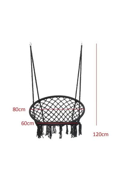 Cady One Round Hammock Chair Swing Black